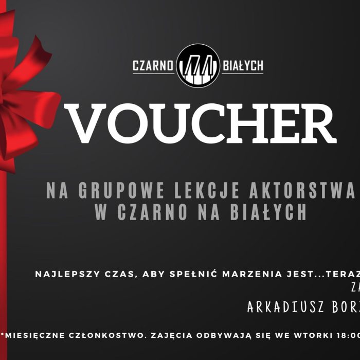 Voucher na grupowe lekcje aktorstwa w Czarno Na Białych!