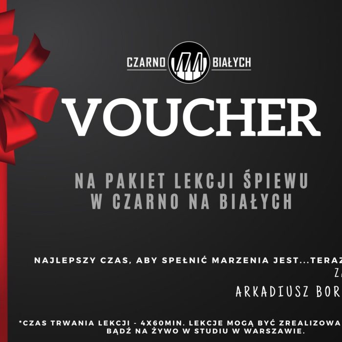 Voucher na pakiet lekcji śpiewu w Czarno Na Białych!